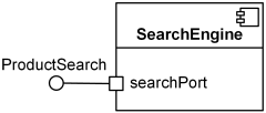 UML simple port shown with a single provided interface.